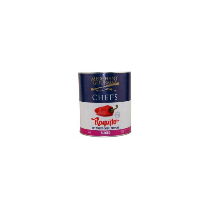 Sliced Red Sweet Chilli Peppers in Brine – 3kg Tin (1.5kg Net Drained Weight)