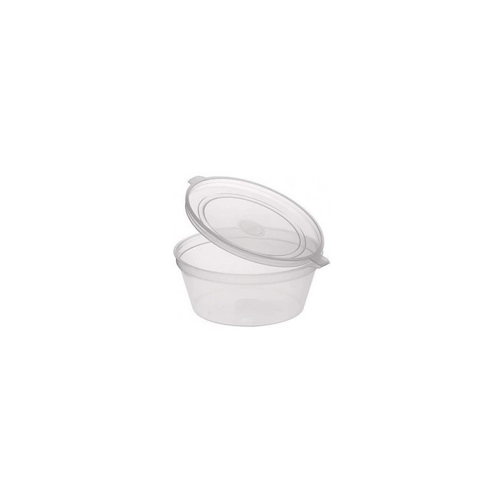 1-Ounce Clear Plastic Hinged Lid Sauce Cups