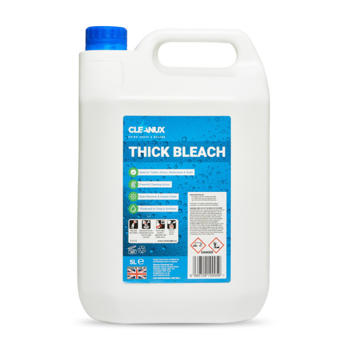 Concentrated Industrial Strength Liquid Bleach – 5L Bottle