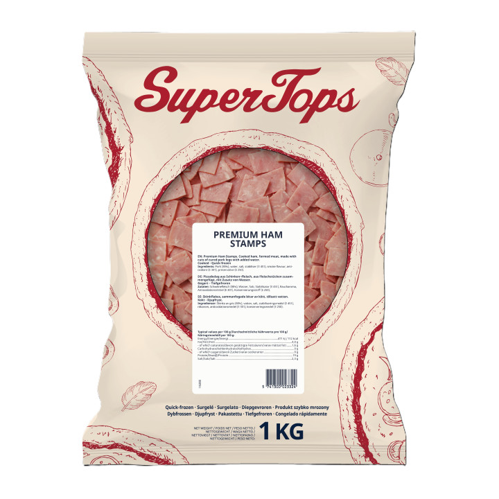 Super Tops Premium 1kg Pack Stamp-Cut Ham