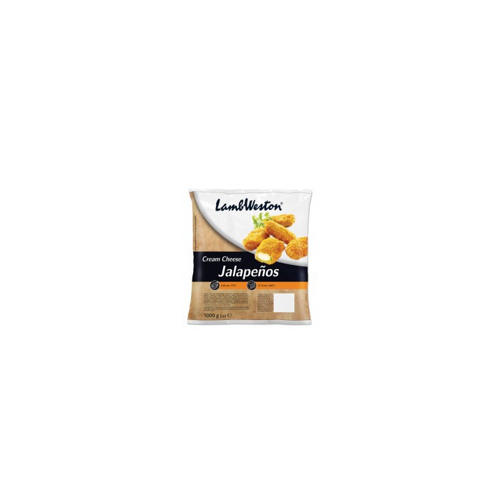 Breaded Jalapeño Peppers Filled with Cream Cheese – 1kg Pack